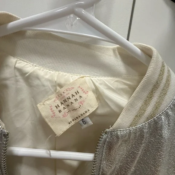 Hannah Banana Silver and Cream Kids Jacket - Picture 2 of 8